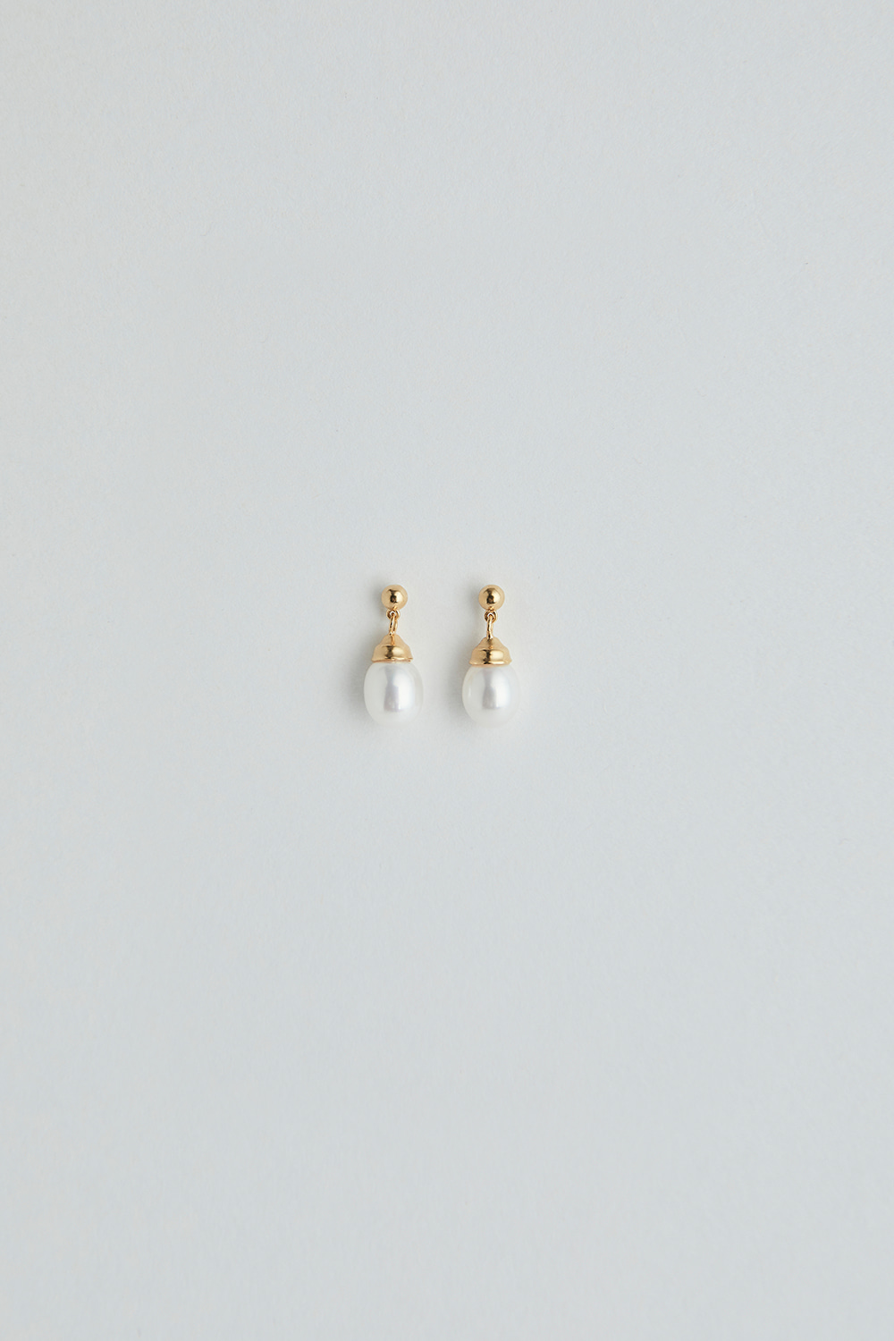 Petite Pearl Drop Gold Earring